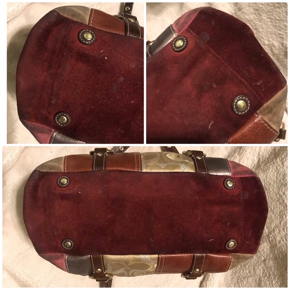 🔥🔥SUPER SALE🔥🔥PRICE FIRM✅👑Coach Leather Suede Multipatch Handbag Tote - Picture 8 of 12